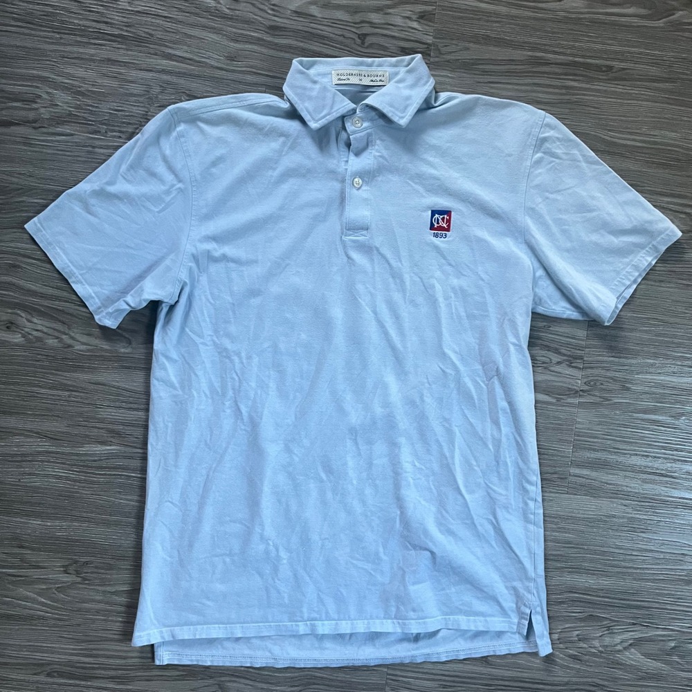 Holderness & Bourne Hunter Shirt Mens Medium Blue Pima Cotton Polo HB2170-662